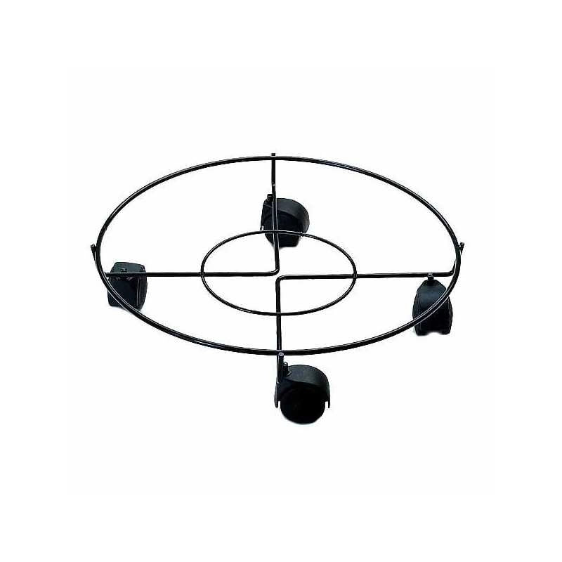 Portavaso Ruote Tondo Nero 50