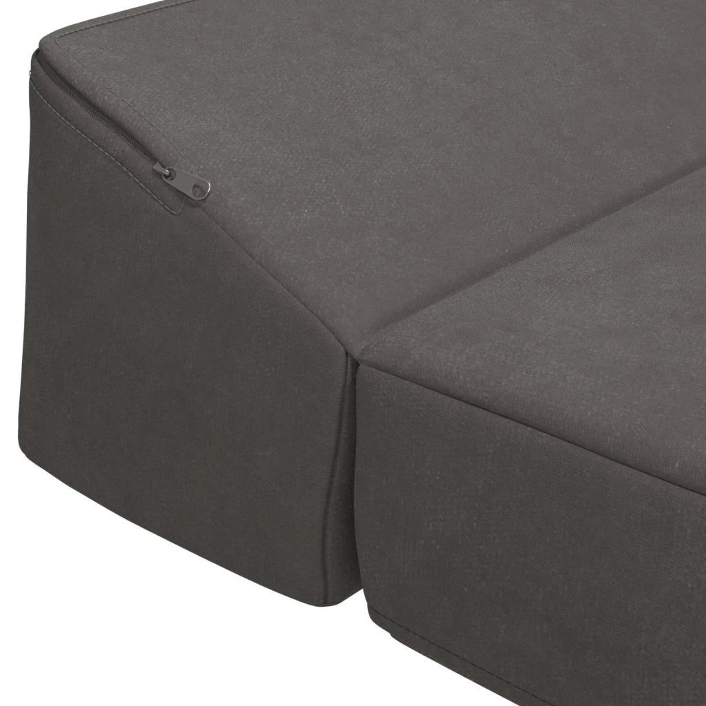 Divano Letto Pieghevole Grigio Scuro 200 x 70 x 10 cm Velluto 900025