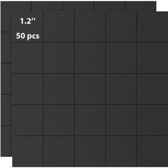 Stippi Magnetici Autoadesivi Quadrati | 50 Pezzi 30mm x 30mm | Autoadesivi | Per Hobby e Frigoriferi (MDS3050)