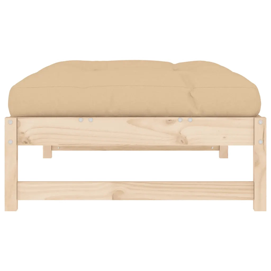 Sedia da giardino-Poggiapiedi da Giardino 120x80 cm in Legno Massello di Pino 134707