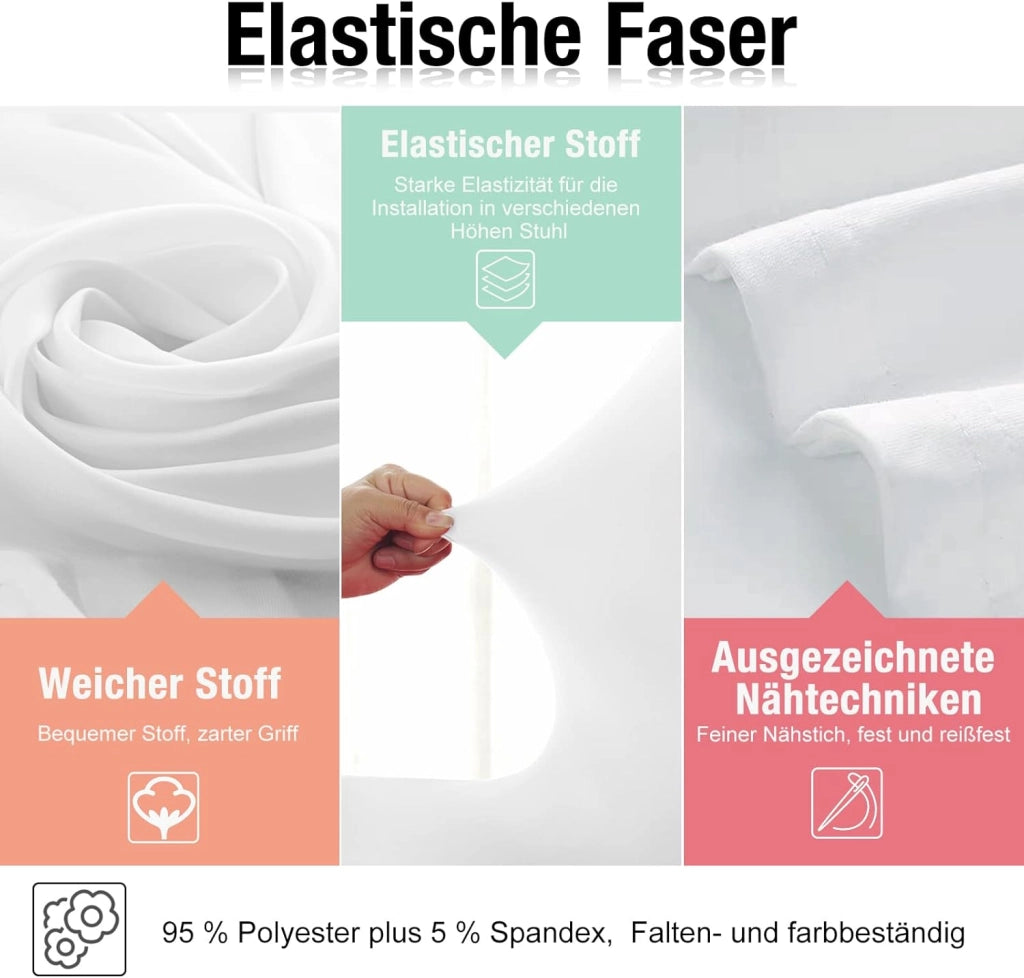 Set di 100 coprisedia universali, colore bianco, per feste, matrimoni e feste