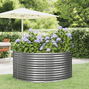 Letto Giardino Acciaio Zincato 140x140x68cm Grigio 319089