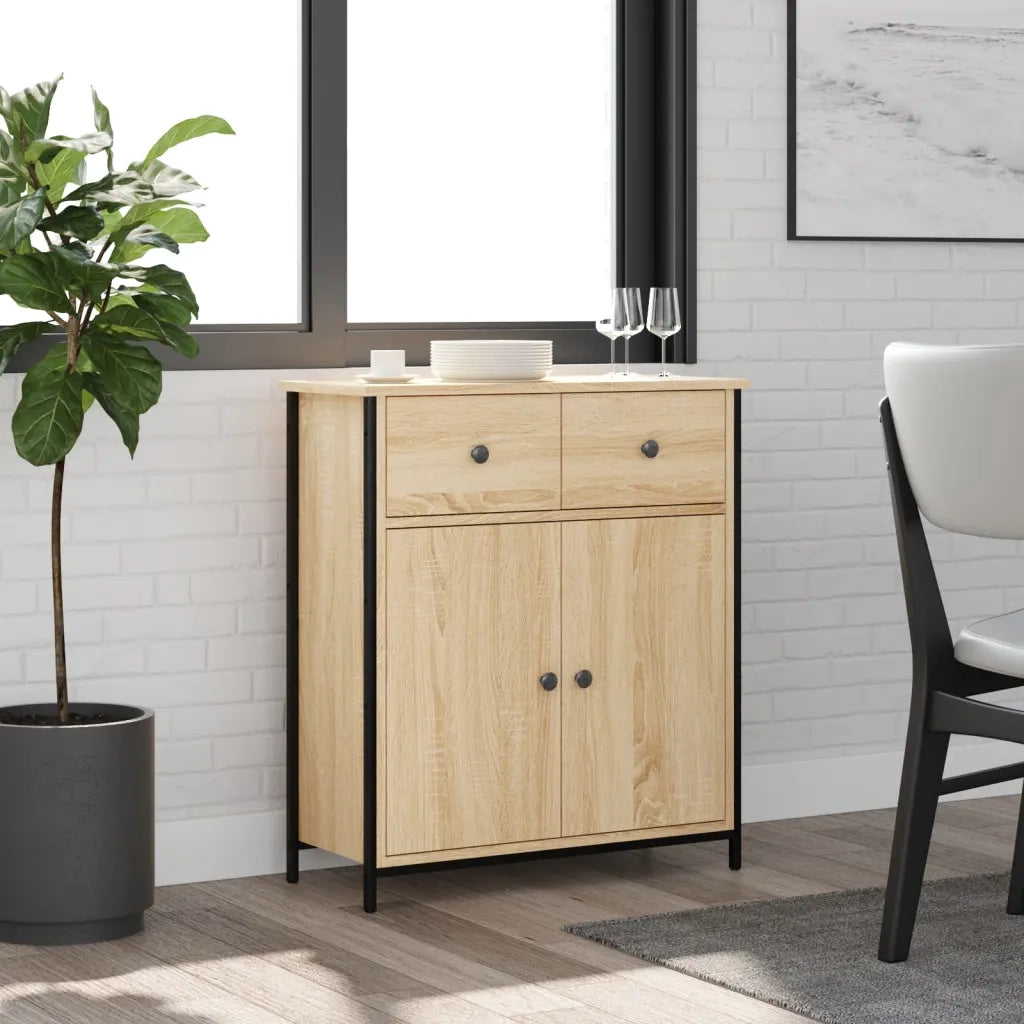 Credenza Rovere Sonoma 70x30x80 cm in Legno Multistrato 835525