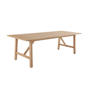 Tavolo da giardino in legno di eucalipto per 8 persone, marrone