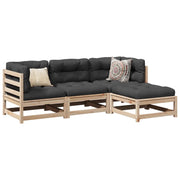 Set Divano da Giardino 4 pz con Cuscini Legno Massello di Pinocod mxl 92624
