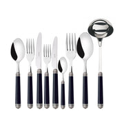 DORICO Ghiera Argento Anticato, Posate Set 75 Pz, Scatola