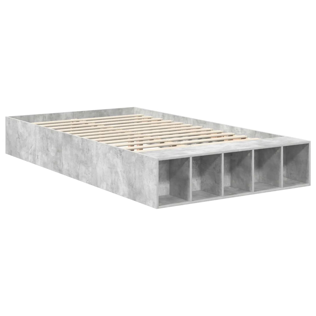 Struttura del letto con lo scaffale Grigio cemento 120 x 190 cm