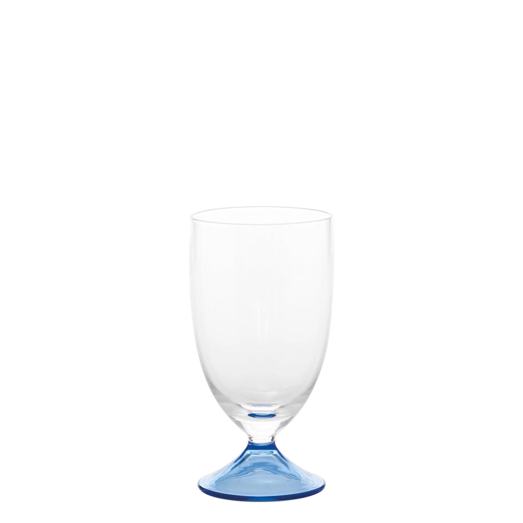 Zafferano Calice Maestro Serie Senza Gambo in Vetro Soda Lime Soffiato a Mano Set da 4 Pezzi Colore Azzurro Design Veneziano Classico Elegante