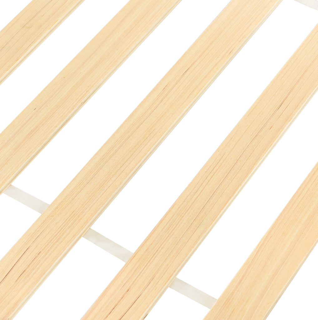 Letto per bambini a forma di auto 90x200 cm con sponde in pino e MDF bianco e naturale