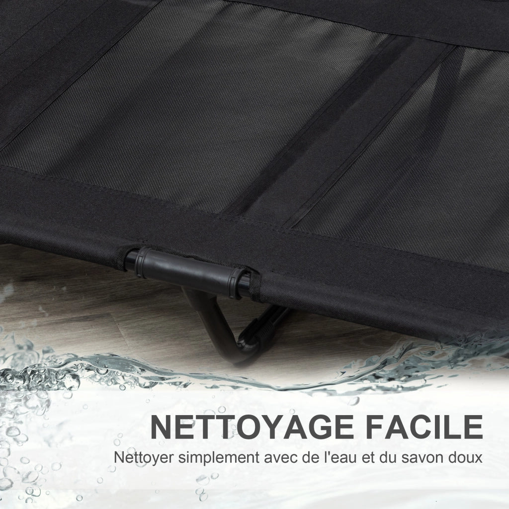 Letto per animali ¨C zephmum ¨C tessuto nero 92x76x18 cm