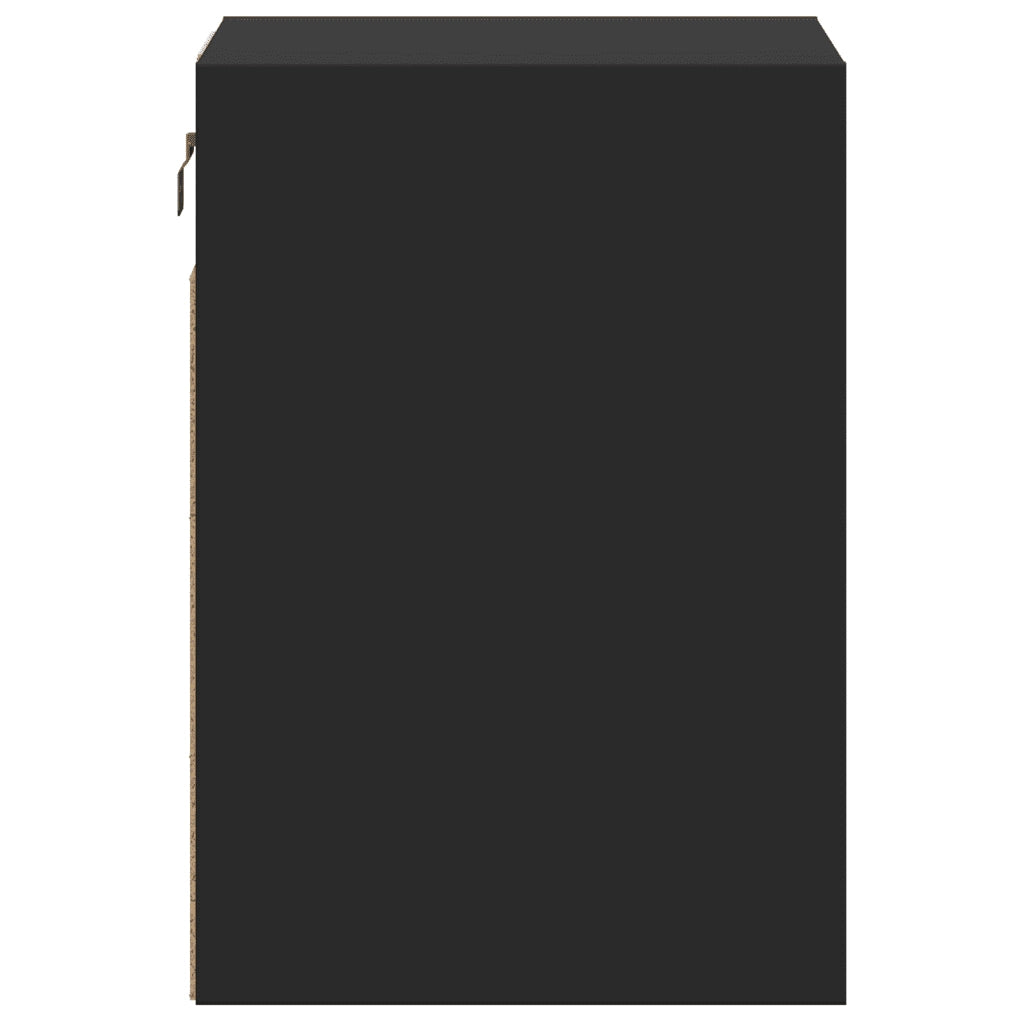 Mobili TV a Parete con Luci LED 2pz Neri 41x31x45 cm