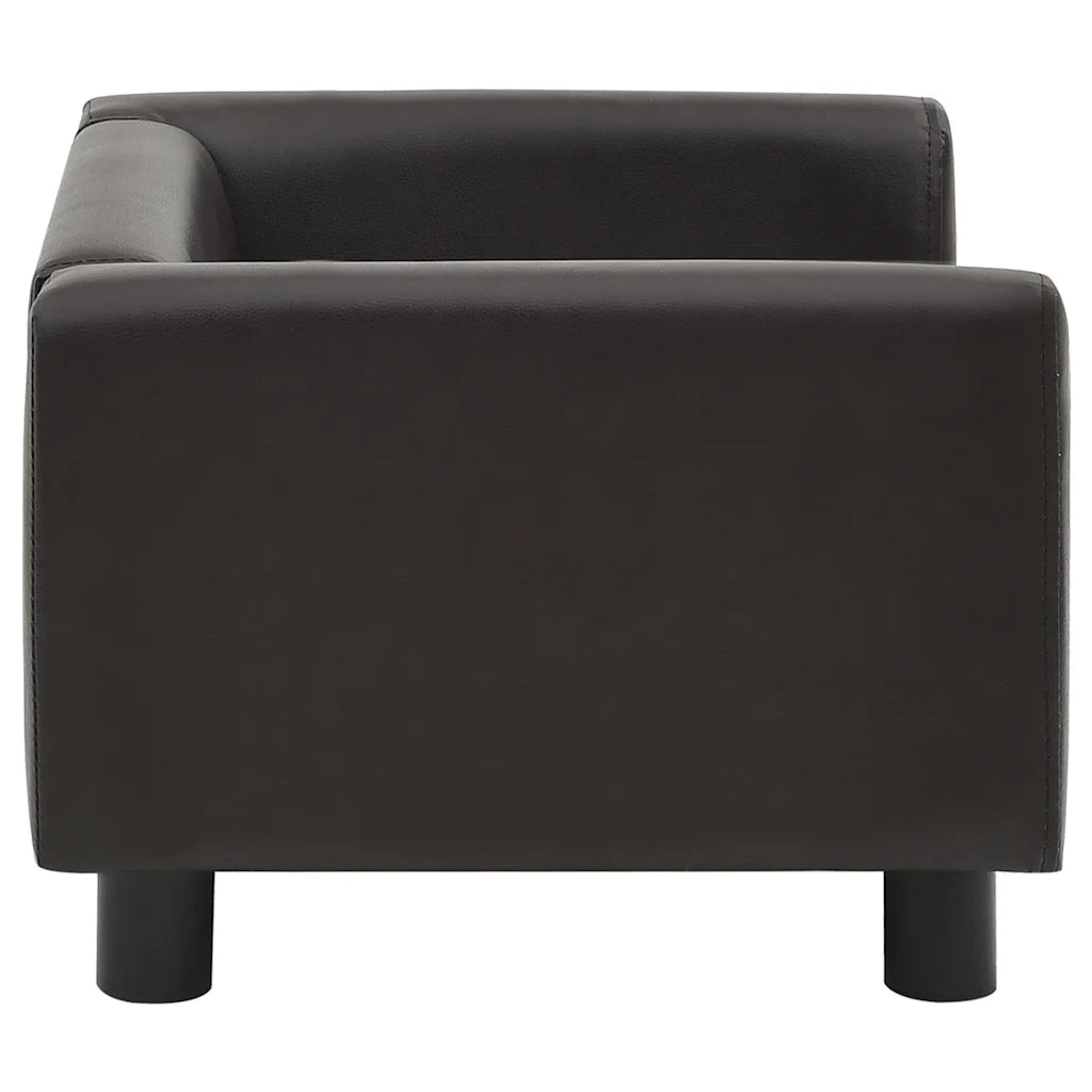 Divano per Cani Marrone 60x43x30 cm in Peluche e Similpelle cod mxl 45529