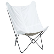 Sedia a farfalla in velluto di colore bianco soggiorno camera da letto design moderno