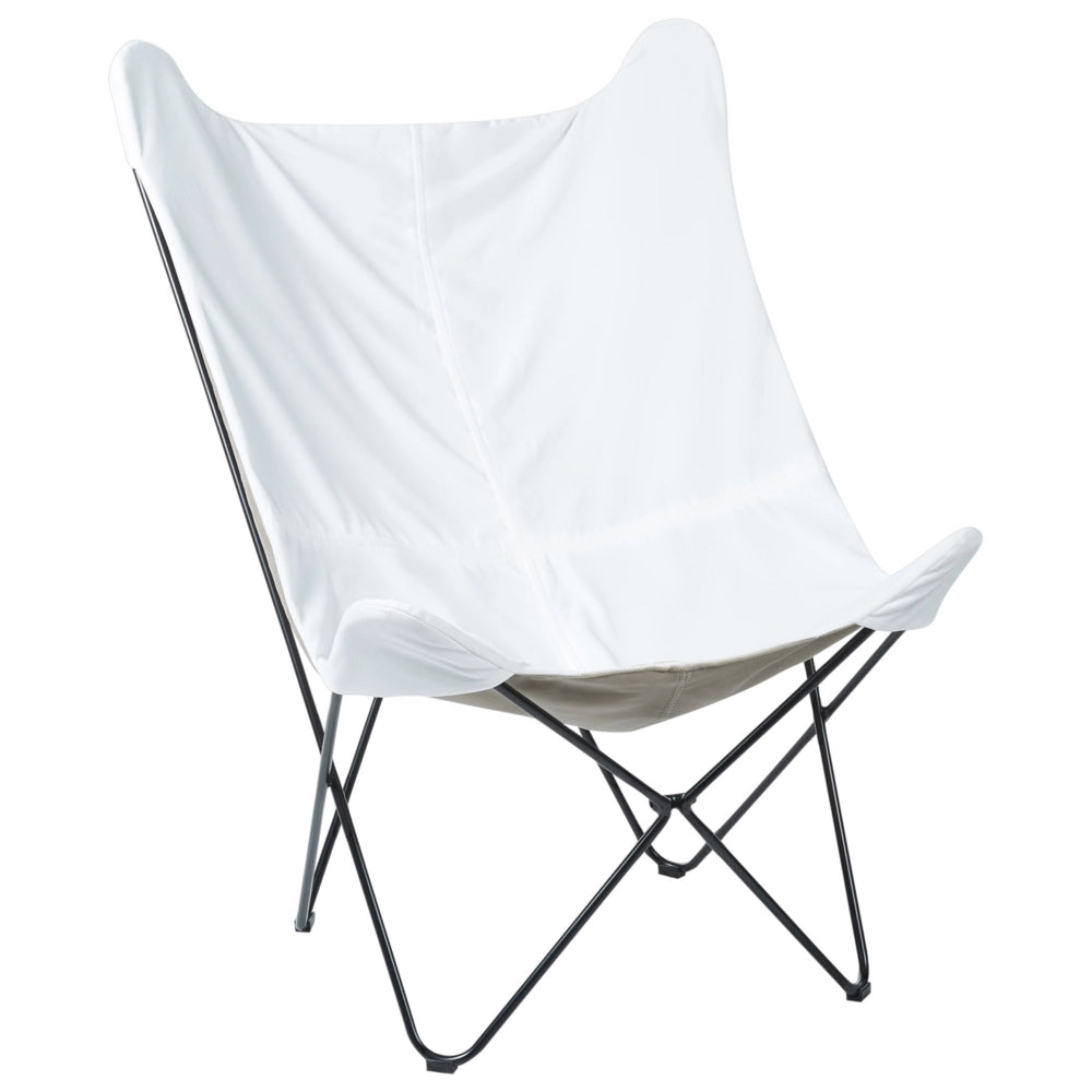 Sedia a farfalla in velluto di colore bianco soggiorno camera da letto design moderno