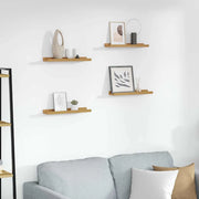 Scaffale da parete 4 pcs Beige 40 x 9 x 3 cm Legno multistrato