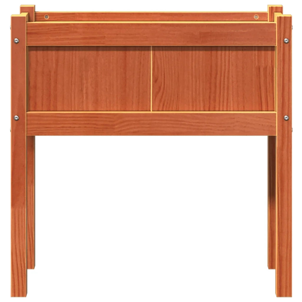 Fioriera Giardino-Vaso da Esterno-Contenitore per Piante Gambe Marrone Cera 70x31x70 cm Massello Pino