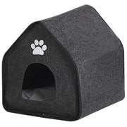 Cuccia per cani in feltro grigio 40 x 40 cm Cuccia per animali con cuscino