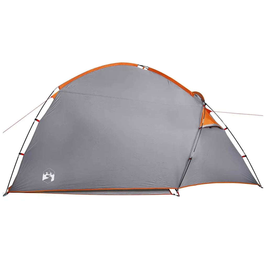 vidaXL Tenda con tetto Grigio e arancione 370 x 230 x 185 cm