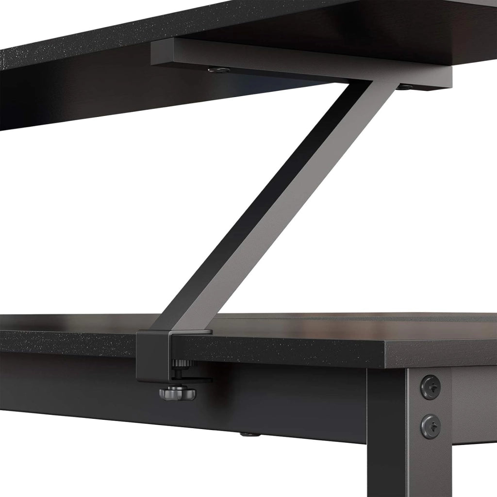 VASAGLE Scrivania per computer, stazione di lavoro a forma di L, scrivania angolare industriale con supporto per monitor, per casa, ufficio, studio, scrittura e gioco, salvaspazio, facile da montare,