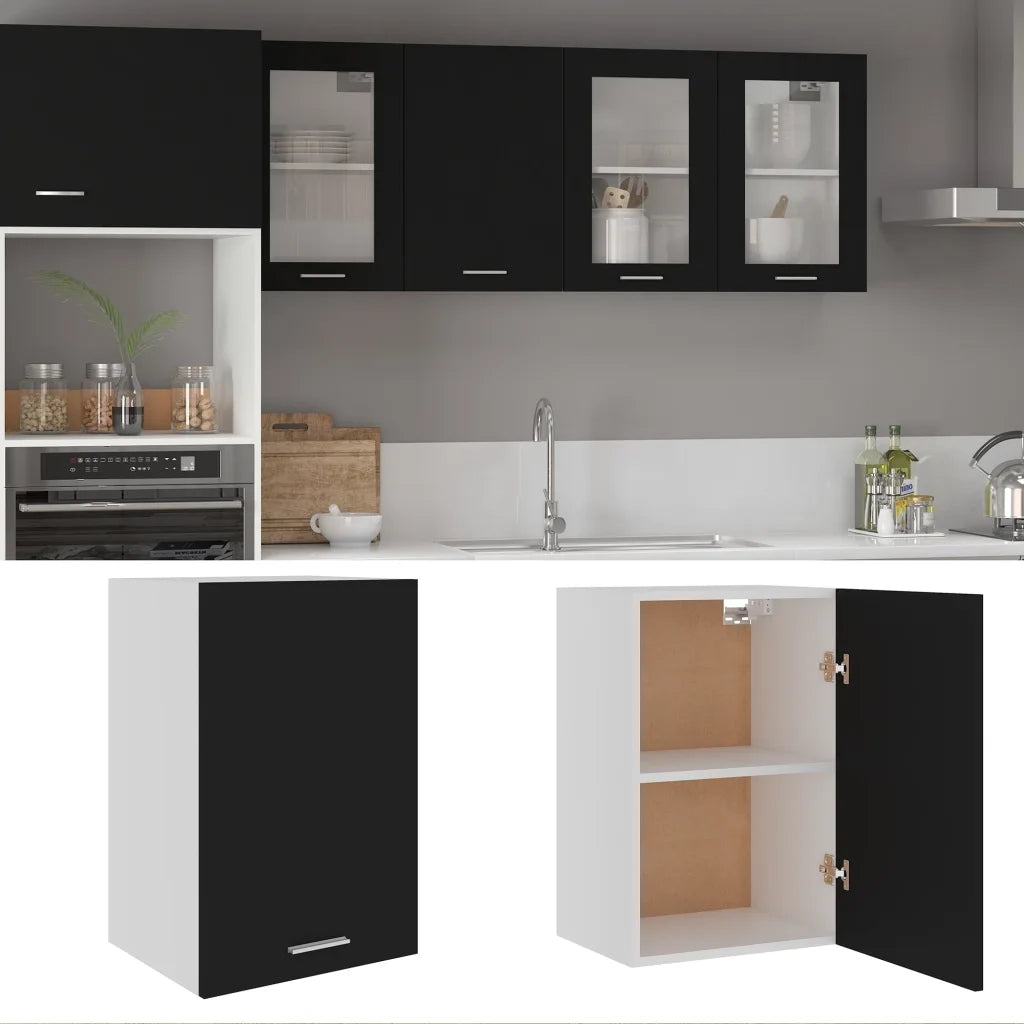 Mobile Pensile “Lyon” Nero 39,5x31x60 cm in Legno Multistrato 801253