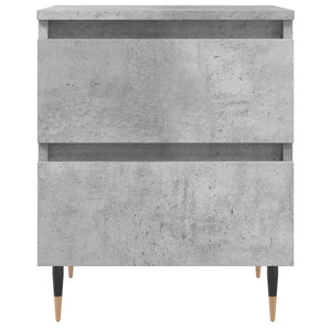 Comodino Grigio Cemento 40x35x50 cm in Legno Multistrato 826868