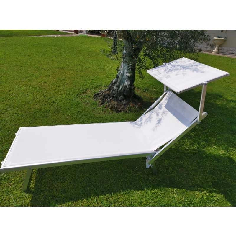 Lettino Alluminio Sea V/I Bianco Vette 07162