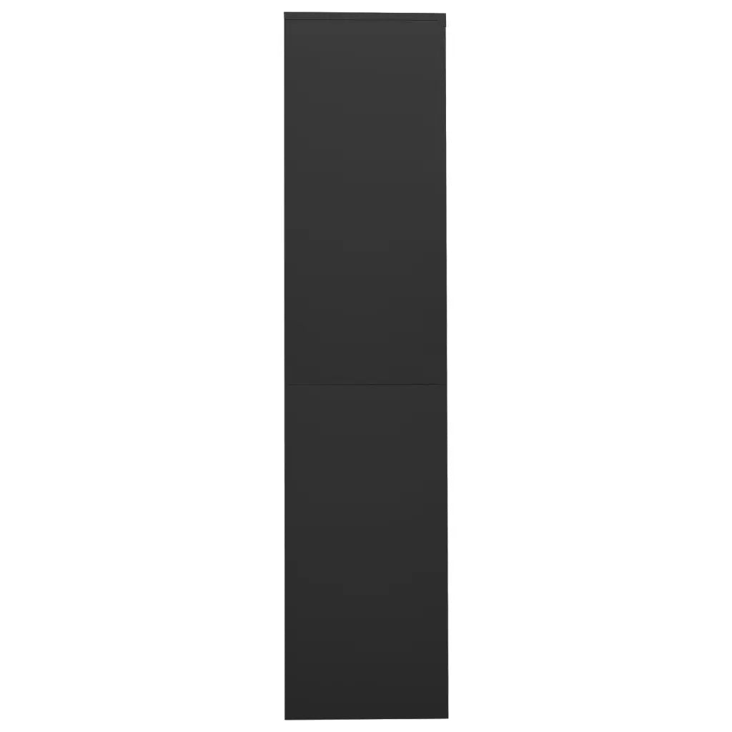 Armadio Ufficio Anta Scorrevole Antracite 90x40x180 cm Acciaio 335961
