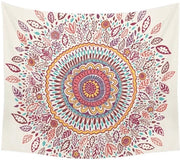 Tappeto da Parete Mandala Fiori - Tappeto da Parete Etnico - Tappeto da Parete Hippie/Boho - Tappeto da Parete Grande - Tappeto da Parete Manuale - Colori Viventi