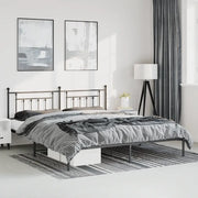 Giroletto con Testiera in Metallo Nero 193x203 cm 353543