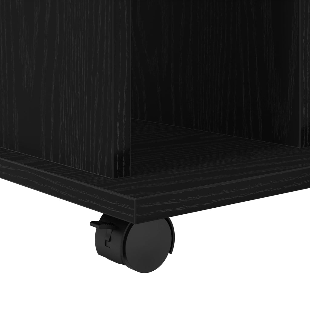 Armadio Rolling  Nero Rovere 60x45x55 cm in legno ingegnerizzato