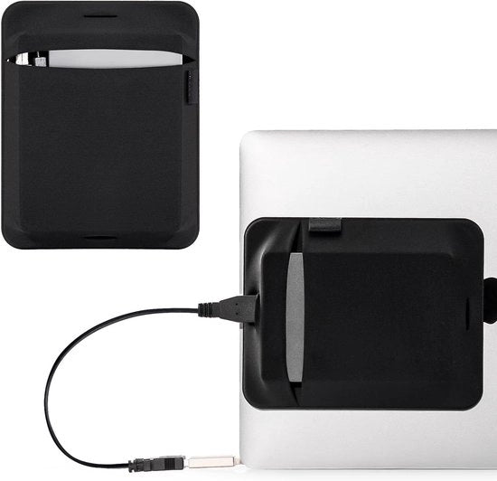 Set di protezioni esterne per disco rigido - Autoadesivo - Compatibile con laptop - Nero - Set di 2