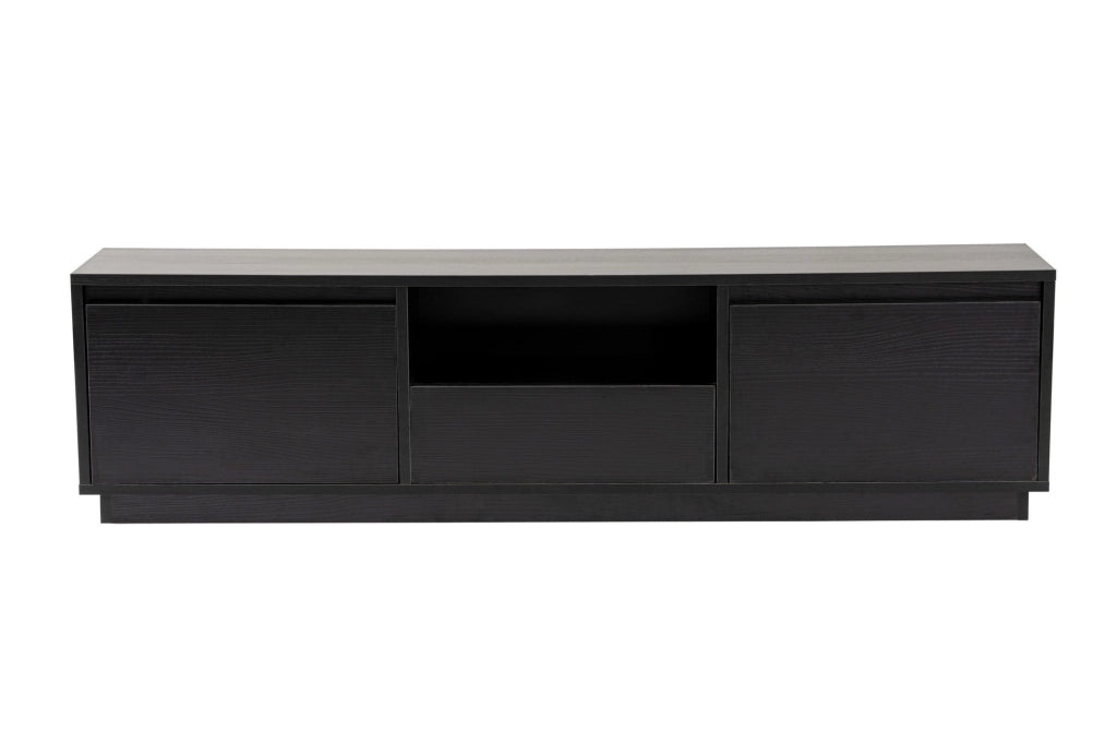 Porta TV in legno "Vanguard" 160 x 30 x 42 cm - Legno nero