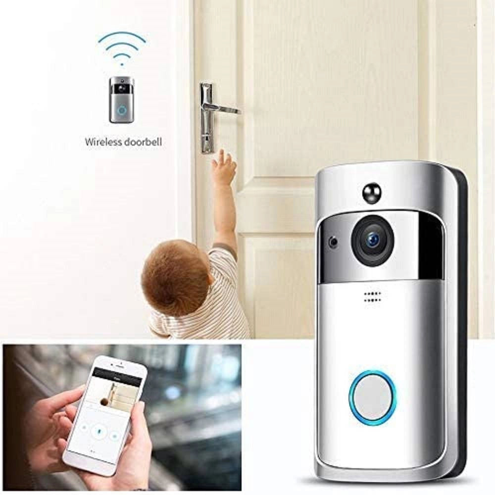 Trade Shop - Campanello Videocitofono Wifi Sicurezza Casa Allarme Porta Con Sensore Movimento -