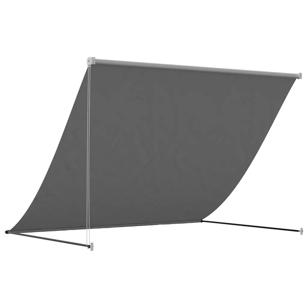 Tenda da Sole Retrattile-Tenda parasole per Patio Antracite 200x150 cm Tessuto e Acciaio