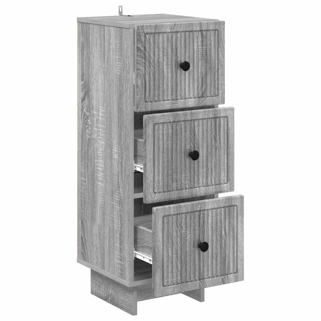 Mobile con Cassetti Grigio Sonoma 33 x 34,5 x 90 cm 893931