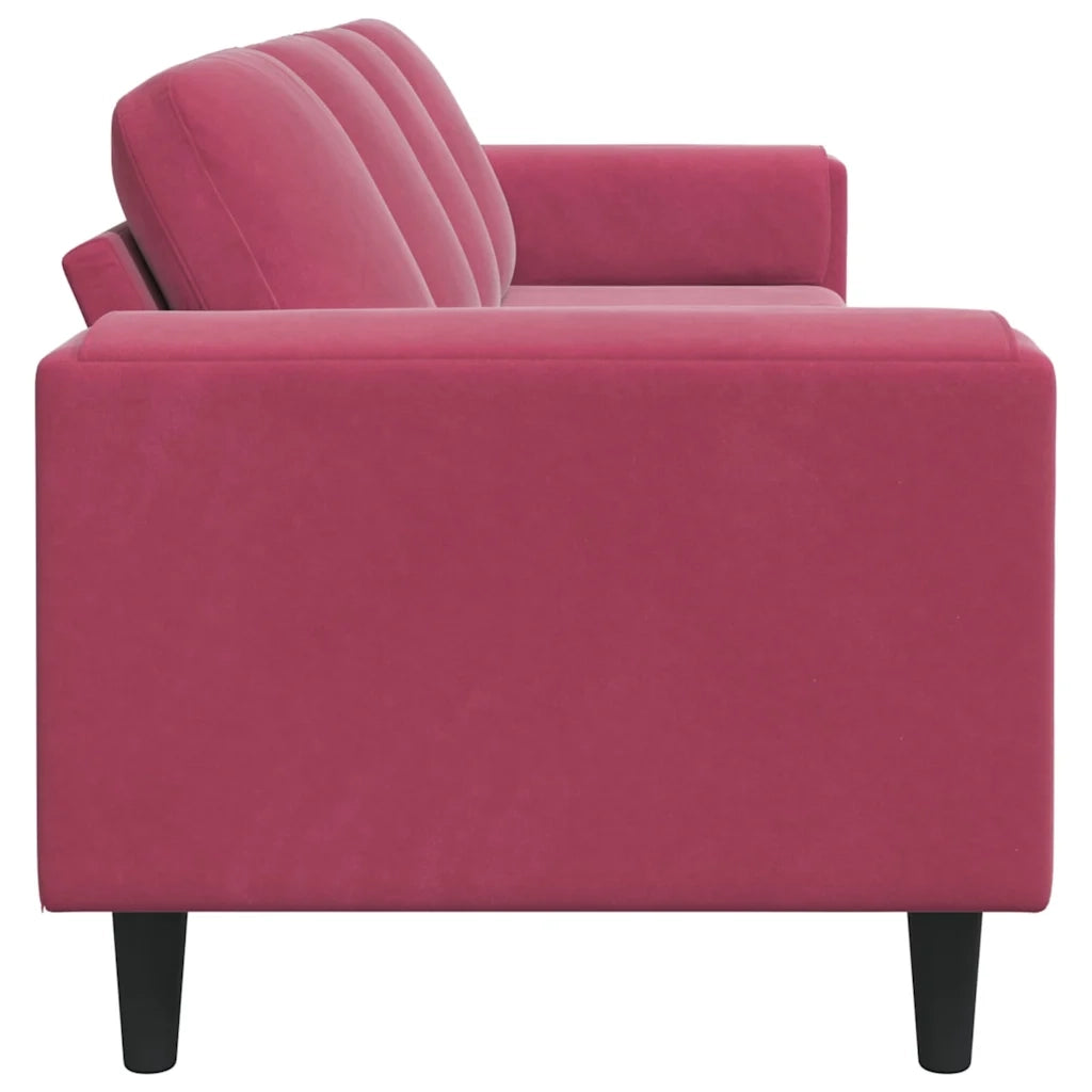 Set di divani Rosso vino Velluto