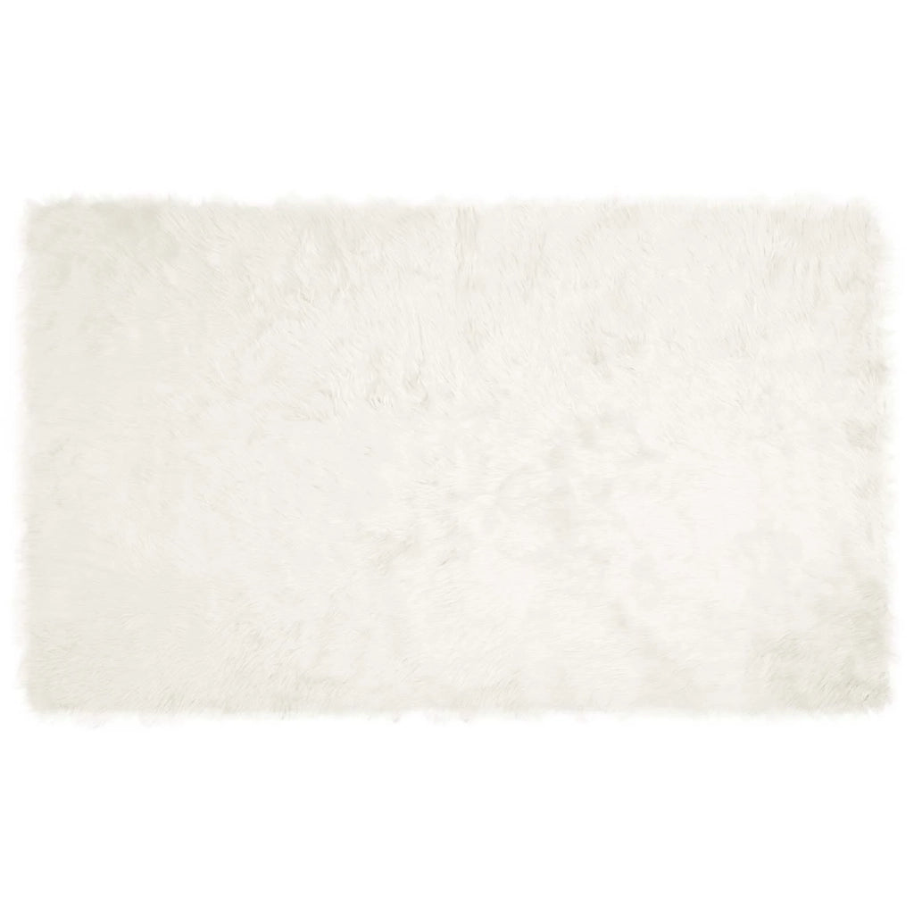 Tappeto in finta TAFALLA Bianco 100 x 200 cm Poliestere