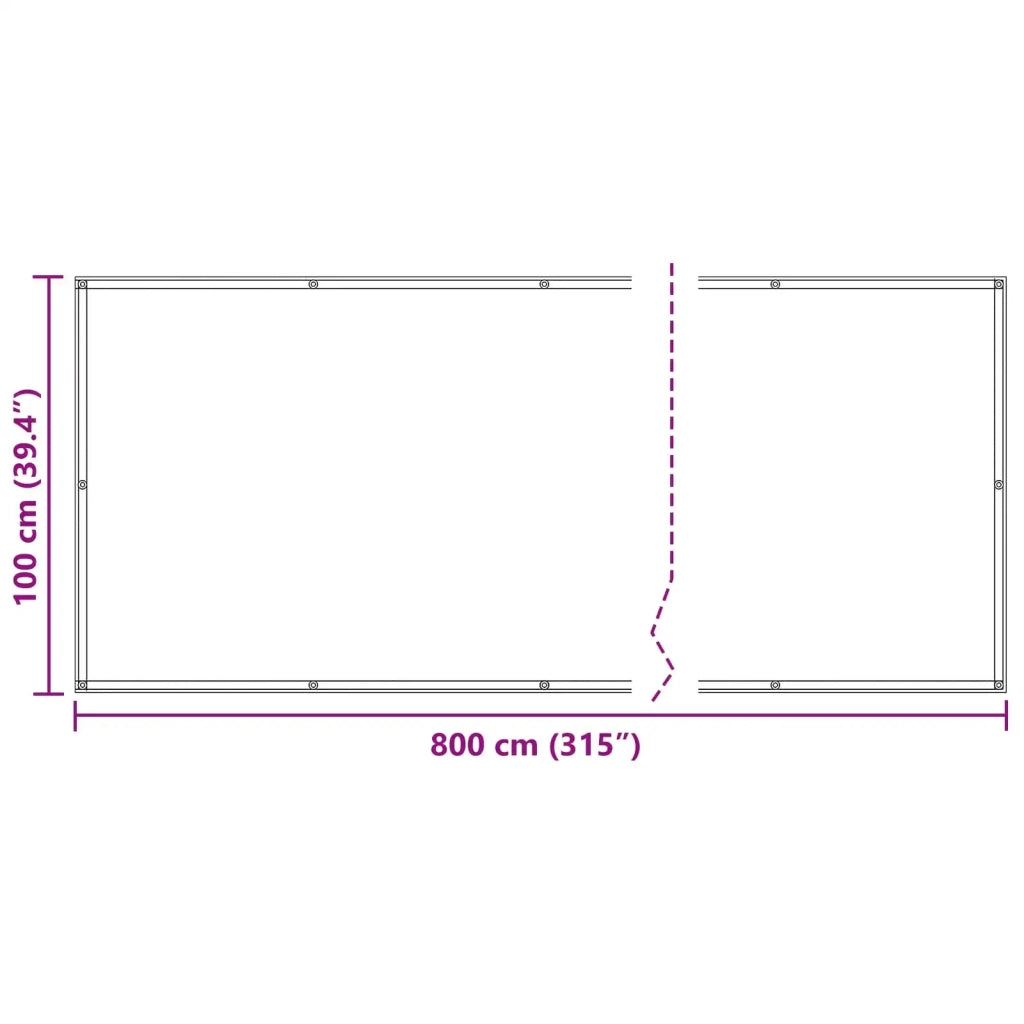 Schermo da balcone | Paravento da Balcone Arancione 100 x 800 cm Tessuto Oxford