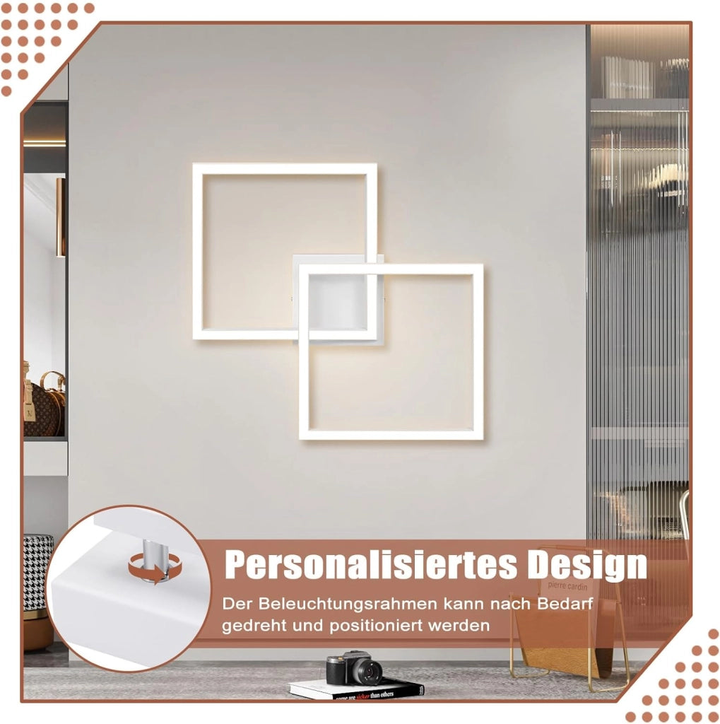 ZMH Lampada da soffitto plafoniera LED moderna 2 fiamme 24W illuminazione calda per cucina