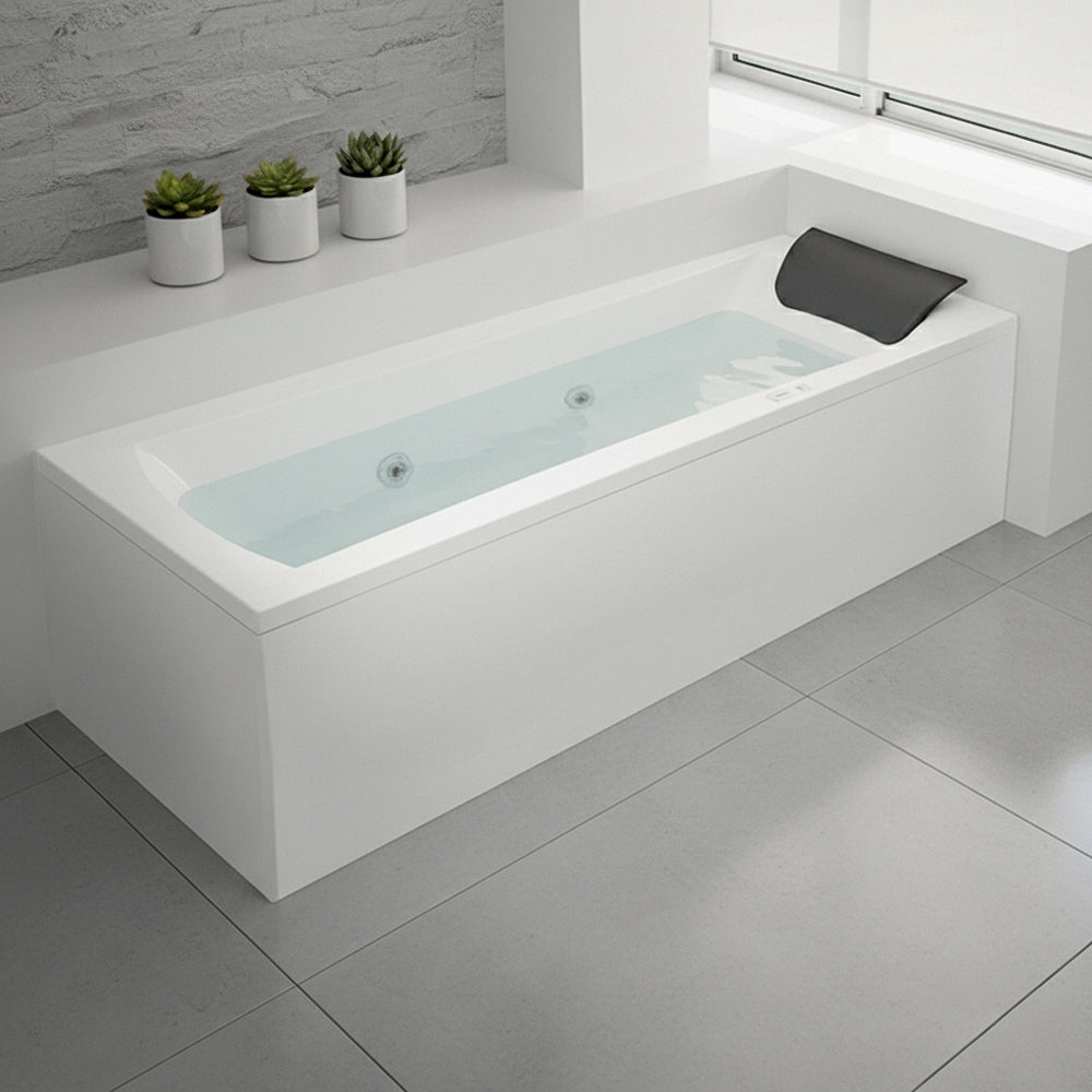 Vasca da bagno idromassaggio 170x70 a 6 JET bianco lucido con cuscino antibatterico Ypsilon