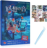 Stickerboek Retro Manga Heisei Stile - 990 Pezzi - Inclusivo Pincetta