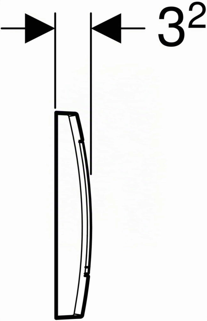 Placca di Comando Twin LINE30 Doppio Tasto Bianca Cromo Geberit