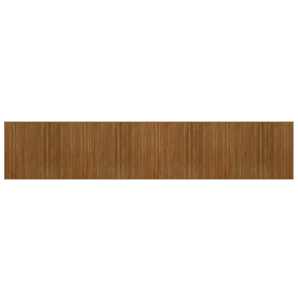 Tappeto Rettangolare Marrone 80x400 cm in Bambù 376920