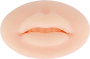 Tocchi Realistici Labiali Silicone 3D Semi-permanenti con Fake per Allenamento - Lobi Orecchio Lingua Occhio Bocca - Supporto di Display Strumenti per Allenamento per Modello di Piercing - Pelle Chiara.