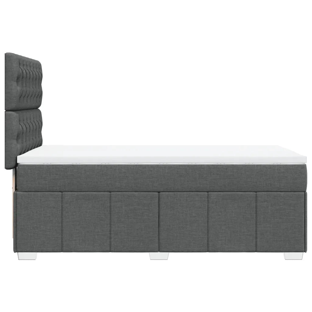 Giroletto a Molle con Materasso Grigio Scuro 90x200 cm Tessuto 3293859