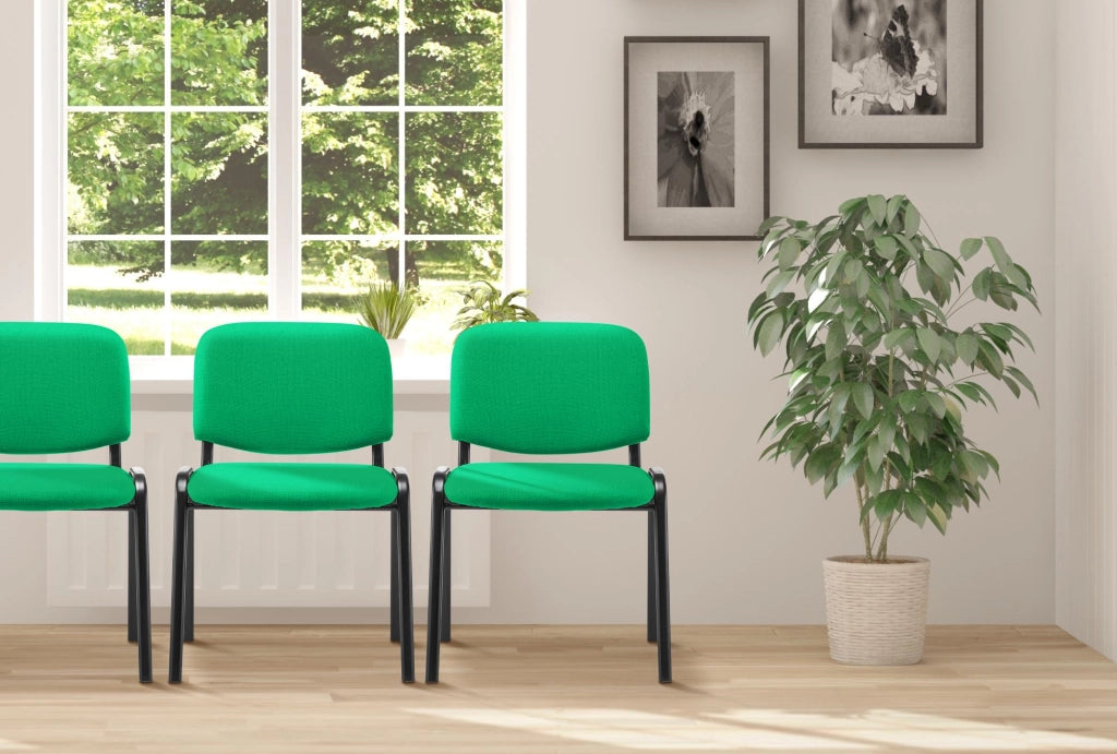 Sedia Ken in stoffa verde