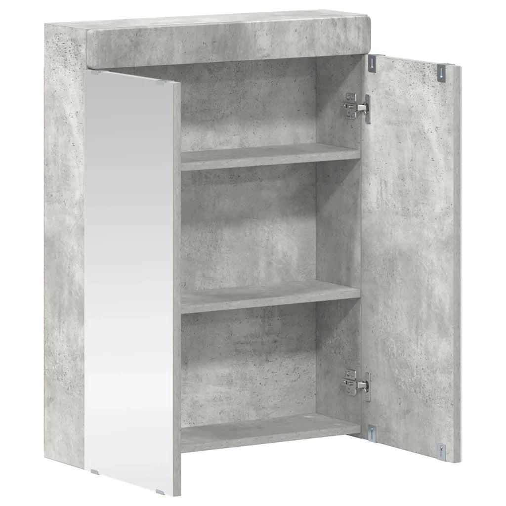 Mobiletto per specchio da bagno con porta TULUM Grigio cemento 880364