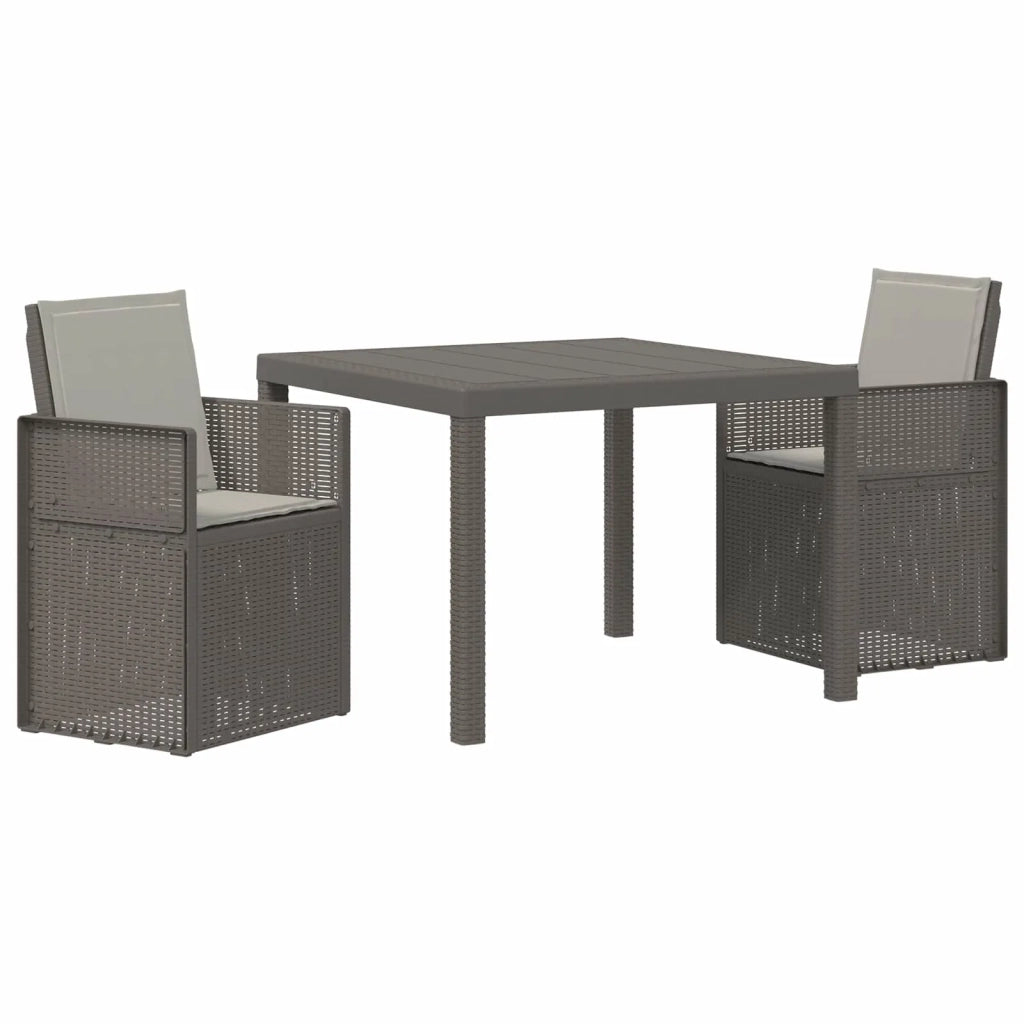 Set da Pranzo per Giardino con cuscino 3 pcs Grigio Chiaro PP 3430054
