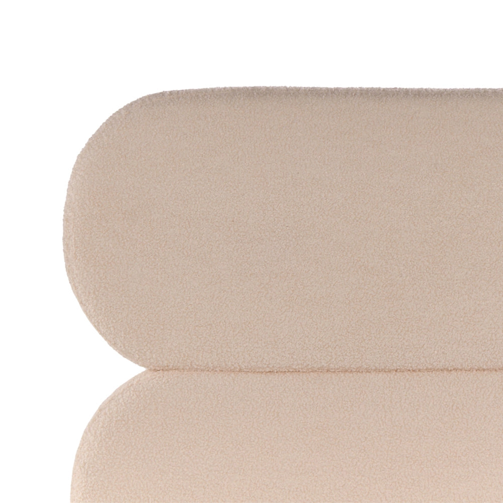 Letto matrimoniale con rete testiera in bouclè tortora gambe in metallo camera da letto 120 x 200 cm classica minimalista