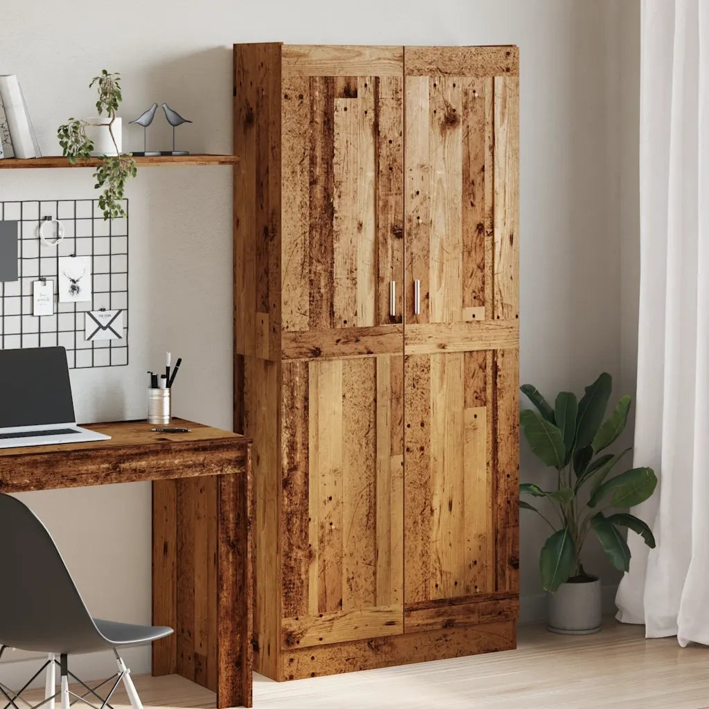 Credenza-Buffet-Armadio da cucina Legno Antico 82,5x30,5x185 cm in Truciolato 209349